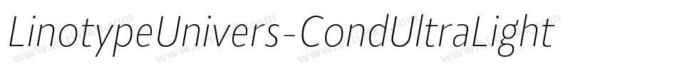 LinotypeUnivers-CondUltraLightItalic字体转换