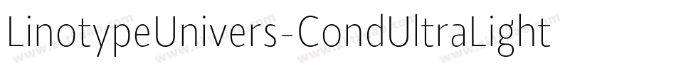 LinotypeUnivers-CondUltraLight字体转换