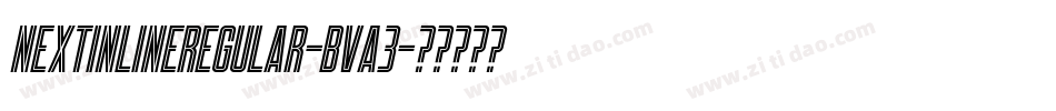 NextInLineRegular-BVA3字体转换