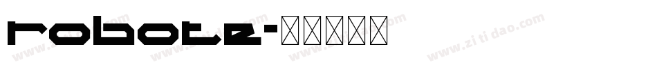 robote字体转换