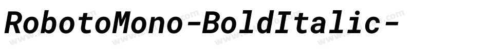 RobotoMono-BoldItalic字体转换