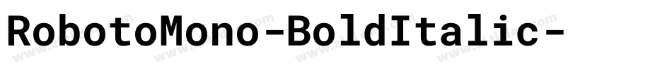 RobotoMono-BoldItalic字体转换