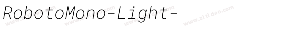RobotoMono-Light字体转换 RobotoMono-Light字体转换