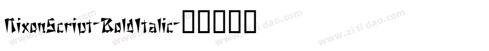 NixonScript-BoldItalic字体转换