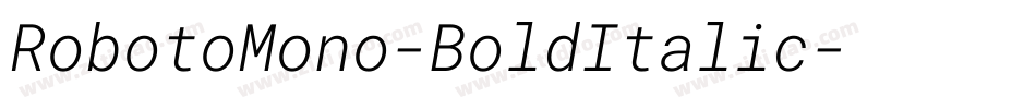 RobotoMono-BoldItalic字体转换