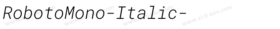 RobotoMono-Italic字体转换