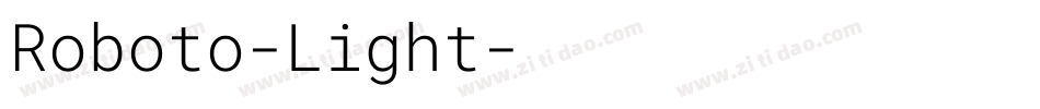 Roboto-Light字体转换