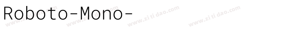 Roboto-Mono字体转换