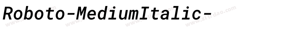 Roboto-MediumItalic字体转换