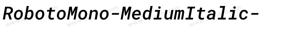 RobotoMono-MediumItalic字体转换