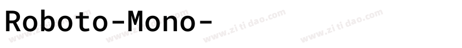 Roboto-Mono字体转换