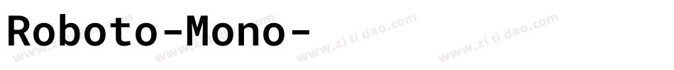 Roboto-Mono字体转换