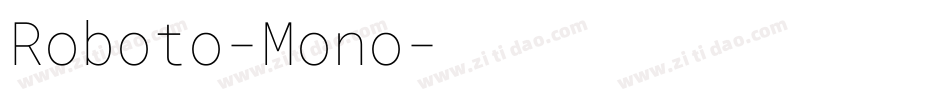 Roboto-Mono字体转换