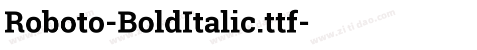 Roboto-BoldItalic.ttf字体转换