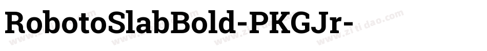 RobotoSlabBold-PKGJr字体转换