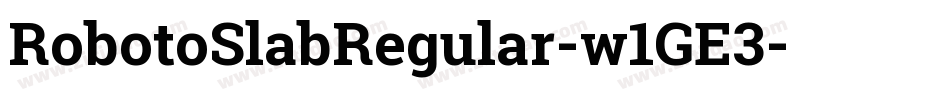 RobotoSlabRegular-w1GE3字体转换