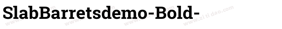 SlabBarretsdemo-Bold字体转换