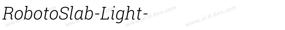 RobotoSlab-Light字体转换