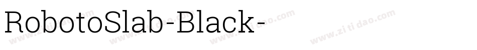 RobotoSlab-Black字体转换