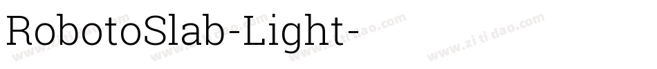 RobotoSlab-Light字体转换
