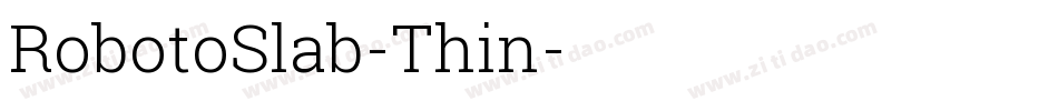 RobotoSlab-Thin字体转换