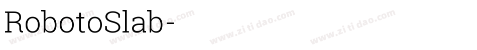 RobotoSlab字体转换