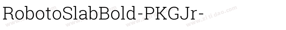 RobotoSlabBold-PKGJr字体转换
