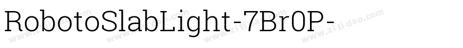RobotoSlabLight-7Br0P字体转换