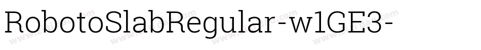 RobotoSlabRegular-w1GE3字体转换