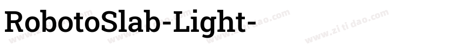 RobotoSlab-Light字体转换