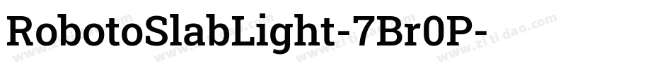 RobotoSlabLight-7Br0P字体转换