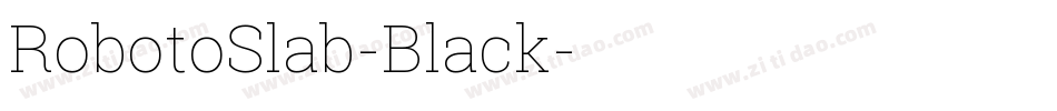 RobotoSlab-Black字体转换