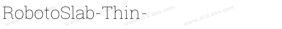 RobotoSlab-Thin字体转换
