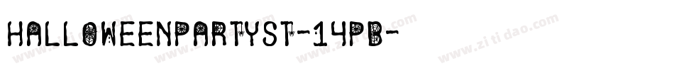 HalloweenPartySt-14pB字体转换