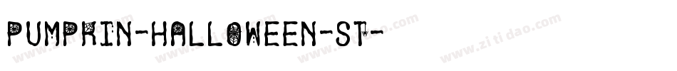 Pumpkin-Halloween-St字体转换