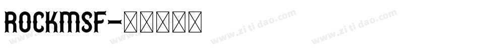 ROCKMSF字体转换