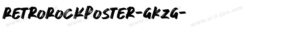 RetroRockPoster-GKZG字体转换