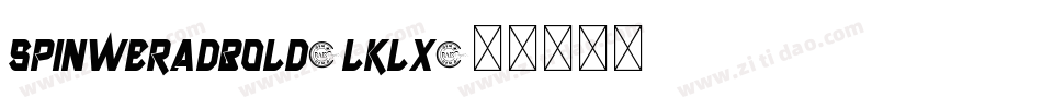 SpinweradBold-lKLX字体转换