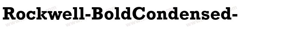 Rockwell-BoldCondensed字体转换