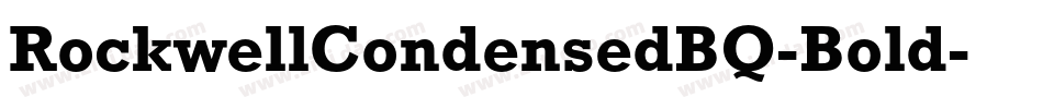 RockwellCondensedBQ-Bold字体转换