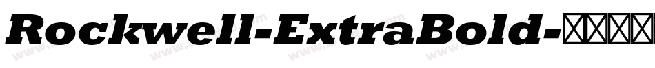 Rockwell-ExtraBold字体转换