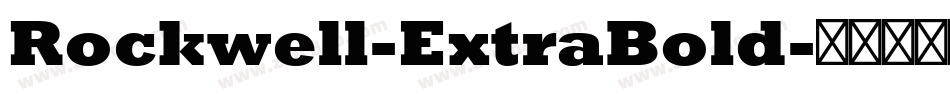 Rockwell-ExtraBold字体转换