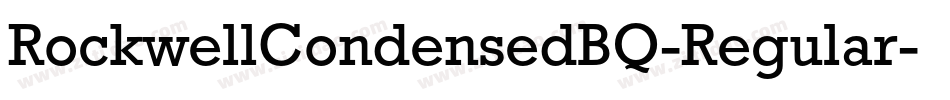 RockwellCondensedBQ-Regular字体转换