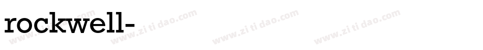 rockwell字体转换