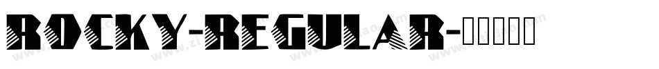 Rocky-Regular字体转换
