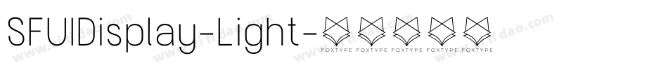 SFUIDisplay-Light字体转换