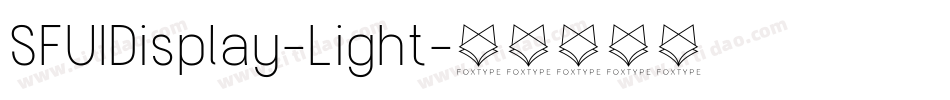 SFUIDisplay-Light字体转换