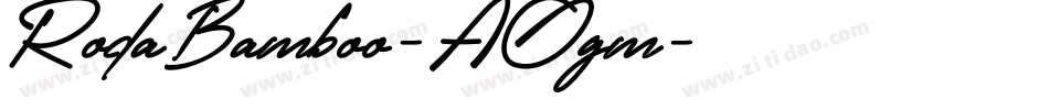 RodaBamboo-AOgm字体转换
