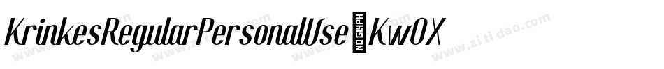KrinkesRegularPersonalUse-Kw0X字体转换