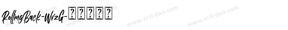 RollingBack-WvzG字体转换